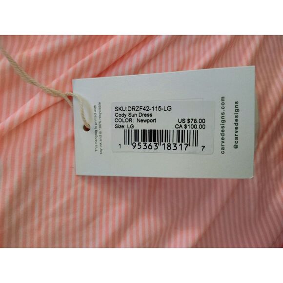 NWT Carve Designs Cody Sun Dress Size Large Newport UPF 50 Beach Surf Pool Swim - Picture 5 of 13